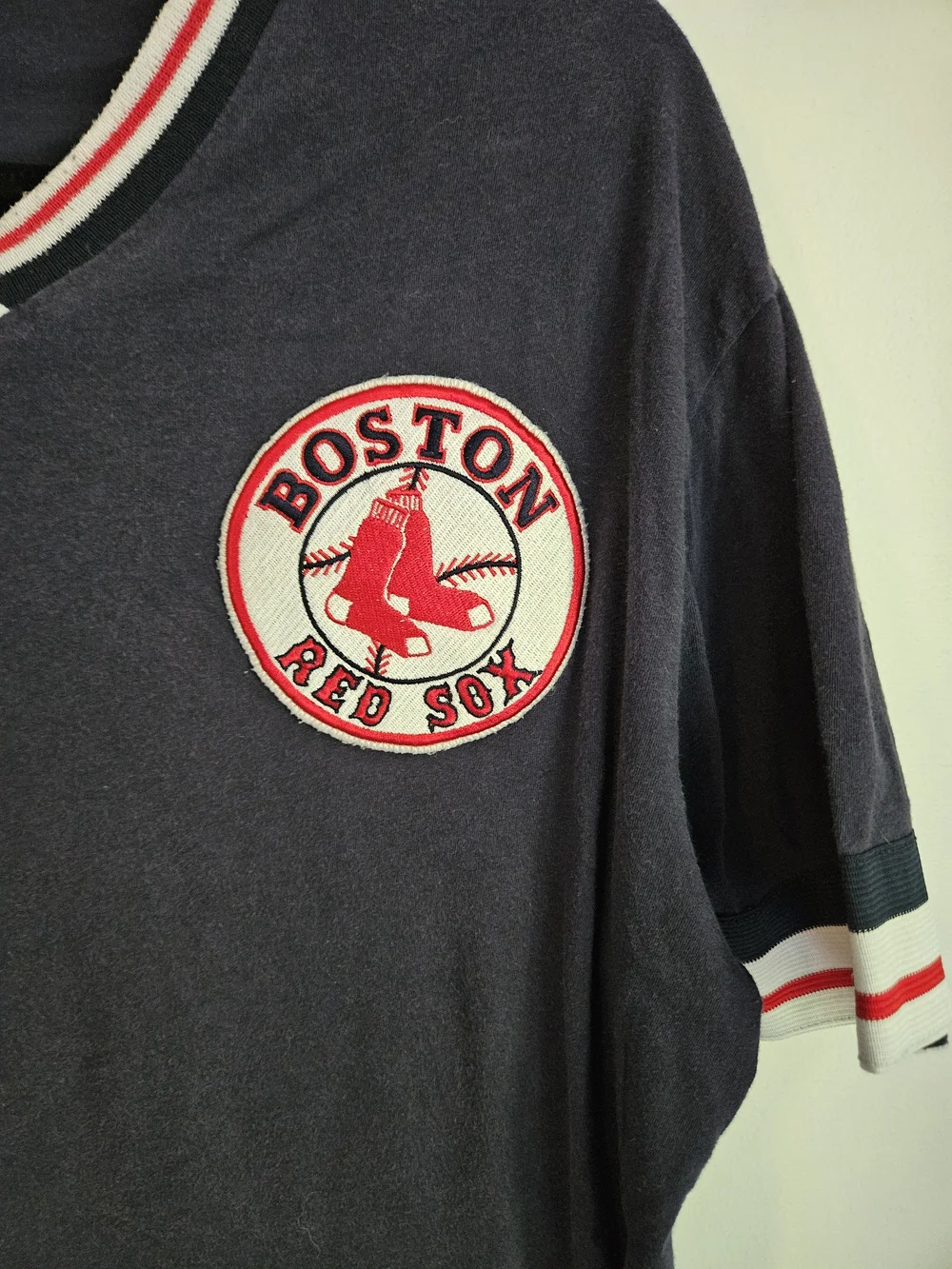 Boston Red Sox Retro-Style Warm Up Jersey Short Sleeves Mitchell & Ness Unisex M
